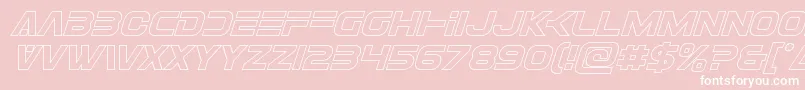 Eurofighteroutital Font – White Fonts on Pink Background