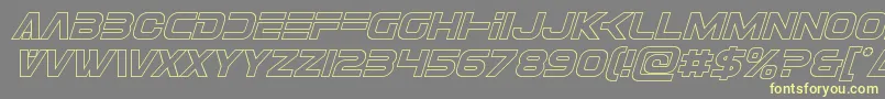 Eurofighteroutital Font – Yellow Fonts on Gray Background