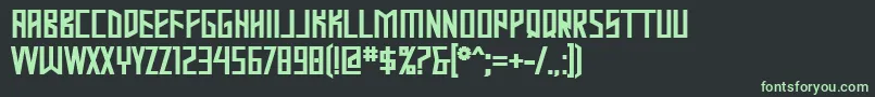Mastodb Font – Green Fonts on Black Background
