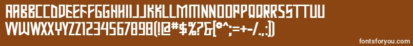 Mastodb Font – White Fonts on Brown Background