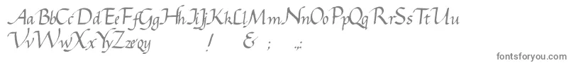 Gcursive Font – Gray Fonts on White Background