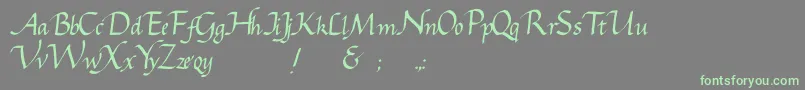 Подробнее о шрифте Gcursive Шрифт Gcursive – зелёные шрифты на сером фоне