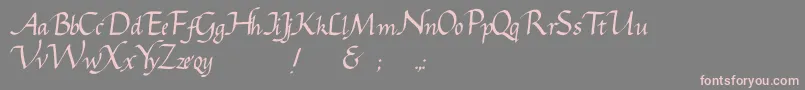 Шрифт Gcursive – розовые шрифты на сером фоне