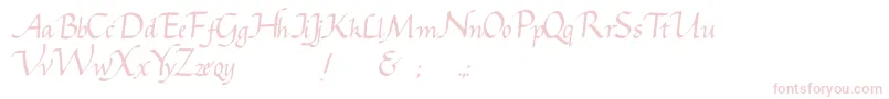 Gcursive Font – Pink Fonts on White Background