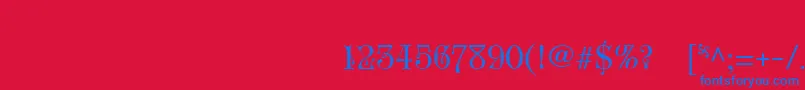 フォントRoseVersailles1 – 赤い背景に青い文字