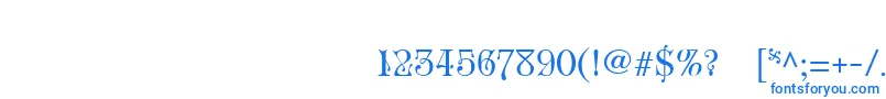 RoseVersailles1-fontti – siniset fontit valkoisella taustalla