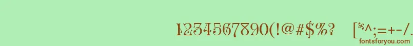RoseVersailles1 Font – Brown Fonts on Green Background