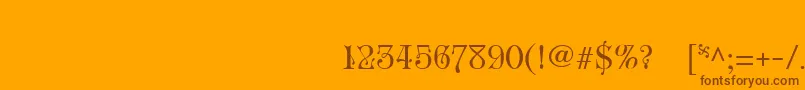 RoseVersailles1 Font – Brown Fonts on Orange Background