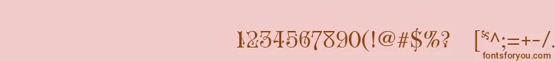 RoseVersailles1-fontti – ruskeat fontit vaaleanpunaisella taustalla