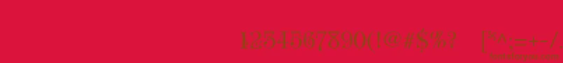 Czcionka RoseVersailles1 – brązowe czcionki na czerwonym tle