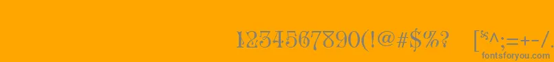 RoseVersailles1-Schriftart – Graue Schriften auf orangefarbenem Hintergrund