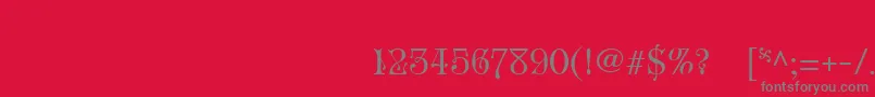 RoseVersailles1 Font – Gray Fonts on Red Background