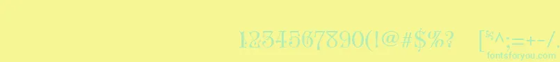 RoseVersailles1 Font – Green Fonts on Yellow Background