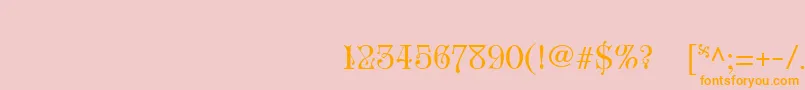 RoseVersailles1-fontti – oranssit fontit vaaleanpunaisella taustalla
