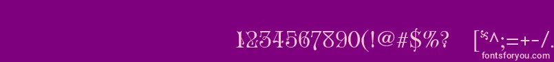 フォントRoseVersailles1 – 紫の背景にピンクのフォント