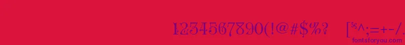 Шрифт RoseVersailles1 – фиолетовые шрифты на красном фоне
