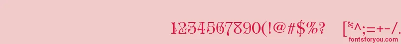 RoseVersailles1 Font – Red Fonts on Pink Background