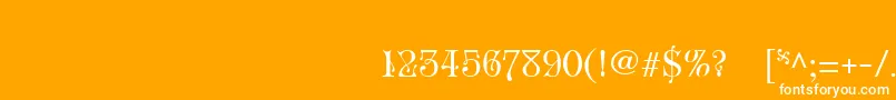 RoseVersailles1 Font – White Fonts on Orange Background