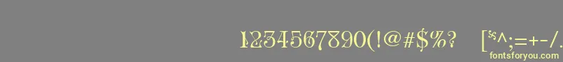 RoseVersailles1-fontti – keltaiset fontit harmaalla taustalla