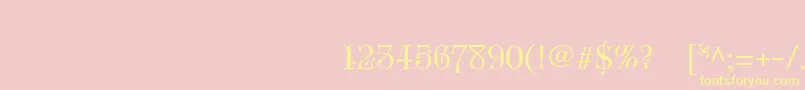 RoseVersailles1 Font – Yellow Fonts on Pink Background