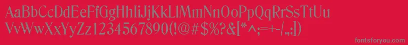 DenverRegular Font – Gray Fonts on Red Background