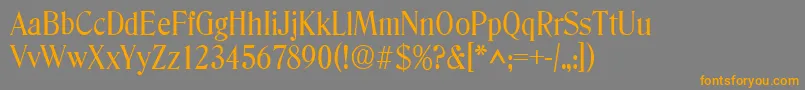 DenverRegular Font – Orange Fonts on Gray Background