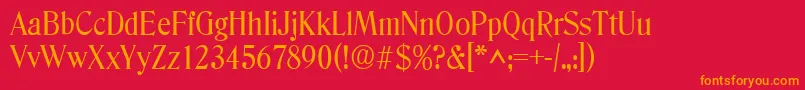 DenverRegular Font – Orange Fonts on Red Background