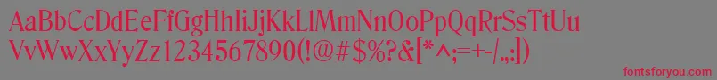 DenverRegular Font – Red Fonts on Gray Background