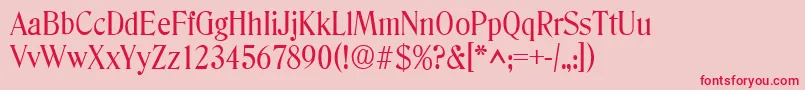 DenverRegular Font – Red Fonts on Pink Background