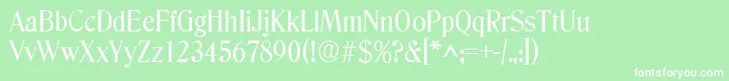 DenverRegular Font – White Fonts on Green Background