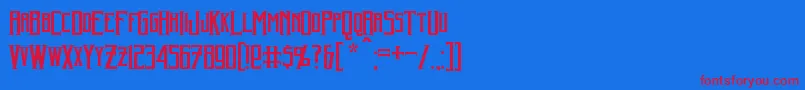 Harker Font – Red Fonts on Blue Background