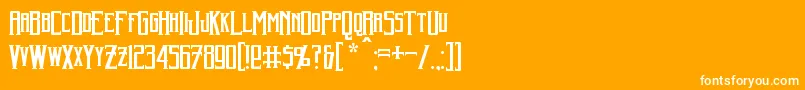 Harker Font – White Fonts on Orange Background