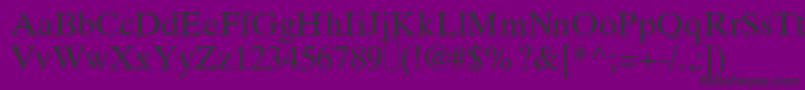 RomanelevenRegular Font – Black Fonts on Purple Background