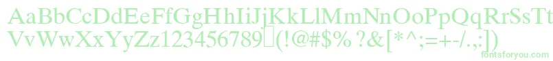 RomanelevenRegular Font – Green Fonts on White Background