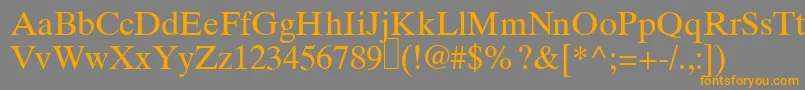 Шрифт RomanelevenRegular – оранжевые шрифты на сером фоне
