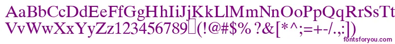 RomanelevenRegular Font – Purple Fonts on White Background