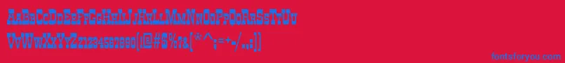 Zirkusscd Font – Blue Fonts on Red Background