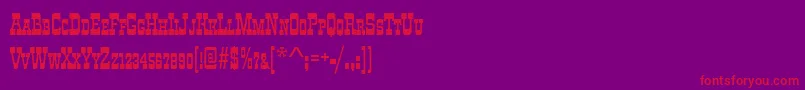 Zirkusscd Font – Red Fonts on Purple Background