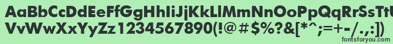 Futurisxctt-Schriftart – Schwarze Schriften auf grünem Hintergrund