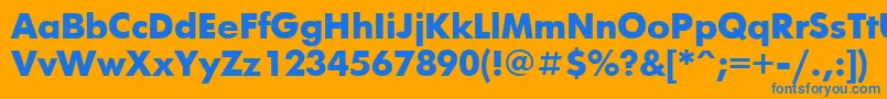 Futurisxctt Font – Blue Fonts on Orange Background