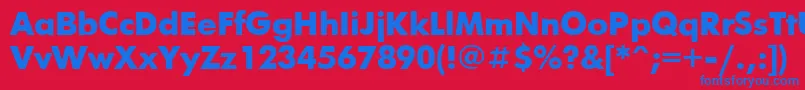 Futurisxctt Font – Blue Fonts on Red Background