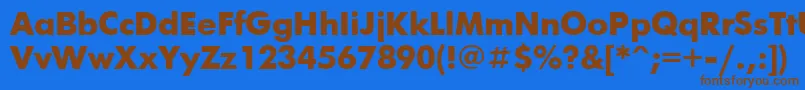 Futurisxctt Font – Brown Fonts on Blue Background