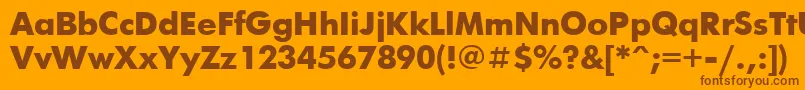 Futurisxctt Font – Brown Fonts on Orange Background