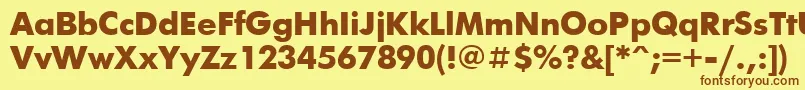 Futurisxctt Font – Brown Fonts on Yellow Background