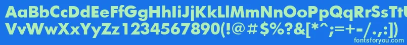 Futurisxctt Font – Green Fonts on Blue Background