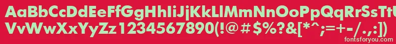 Futurisxctt Font – Green Fonts on Red Background