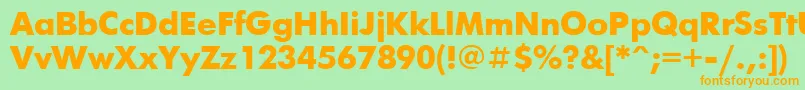 Futurisxctt Font – Orange Fonts on Green Background