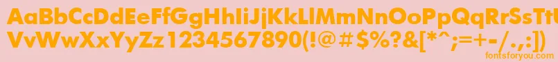 Futurisxctt Font – Orange Fonts on Pink Background