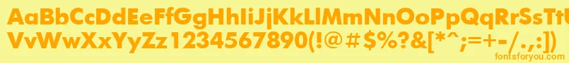 fuente Futurisxctt – Fuentes Naranjas Sobre Fondo Amarillo