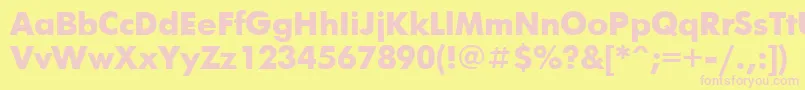 Futurisxctt Font – Pink Fonts on Yellow Background